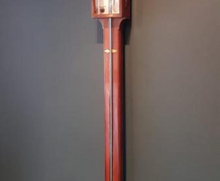 George III Mahogany Stick Barometer - Image 2