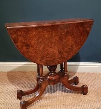 Fine Quality Burr Walnut Baby Sutherland Table