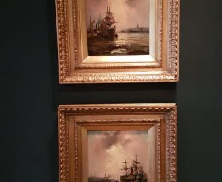Pair of Oils by Acclaimed Marine Artist William Thornley - Image 1