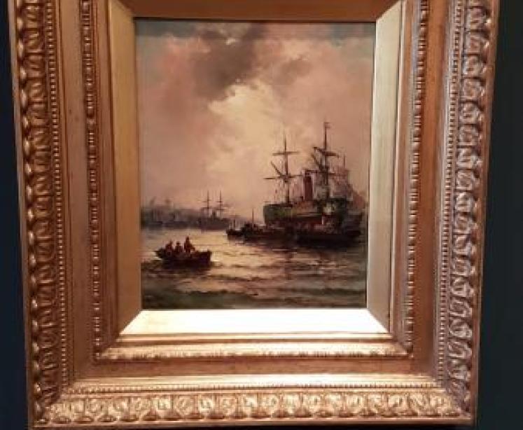 Pair of Oils by Acclaimed Marine Artist William Thornley - Image 3