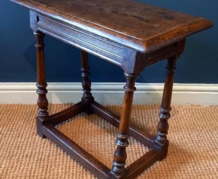 George III Period Oak Joint Stool - Image 5