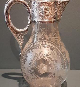 Superb Quality Mid Victorian Silver Mounted Claret Jug