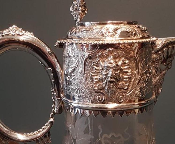 Superb Quality Mid Victorian Silver Mounted Claret Jug - Image 5