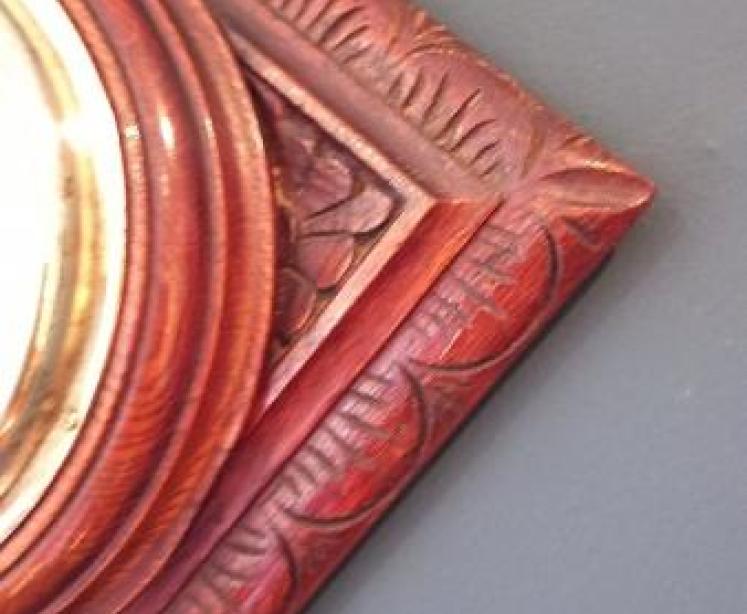 Victorian Oak Diamond Shaped Barometer - Image 4