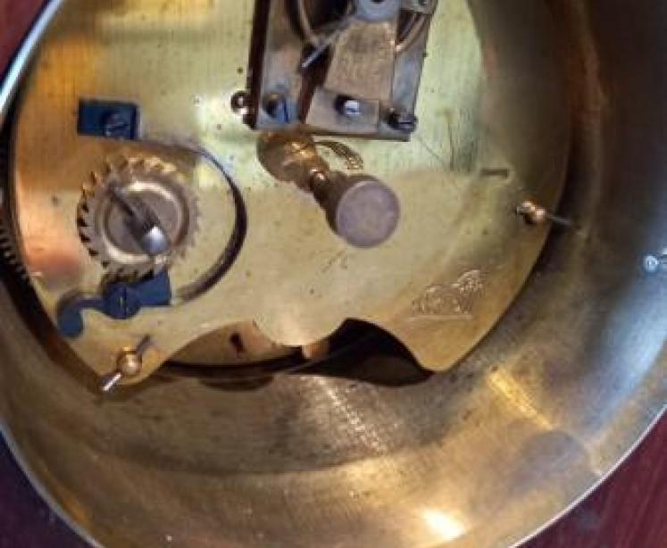 Superb Edwardian Floral Inlaid Lancet Top Mantel Clock - Image 5