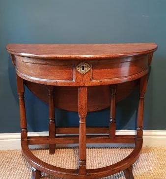 George II Oak Credence Table