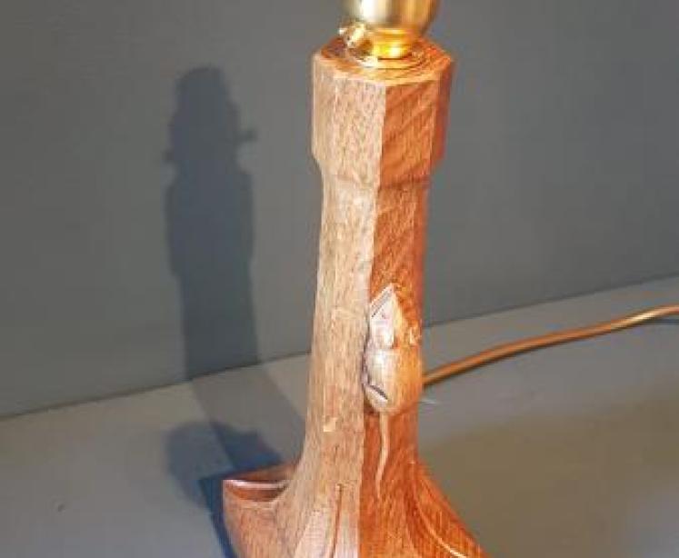 Thompson of Kilburn Mouseman Table Lamp - Image 2
