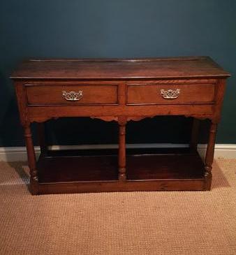 George II Oak Two Drawer Dresser 
