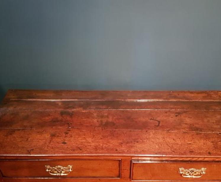 George II Oak Two Drawer Dresser  - Image 7