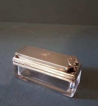 Small Mid Victorian Silver Travelling Ink Well