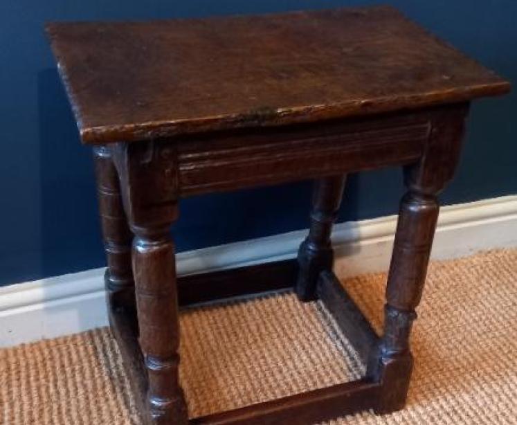 William & Mary Period Oak Joint Stool c.1700  - Image 2