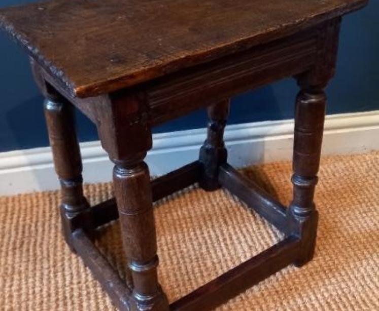 William & Mary Period Oak Joint Stool c.1700  - Image 5