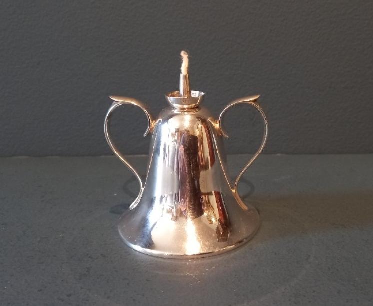 George V Period Silver Bell Shaped Table Lighter - Image 1