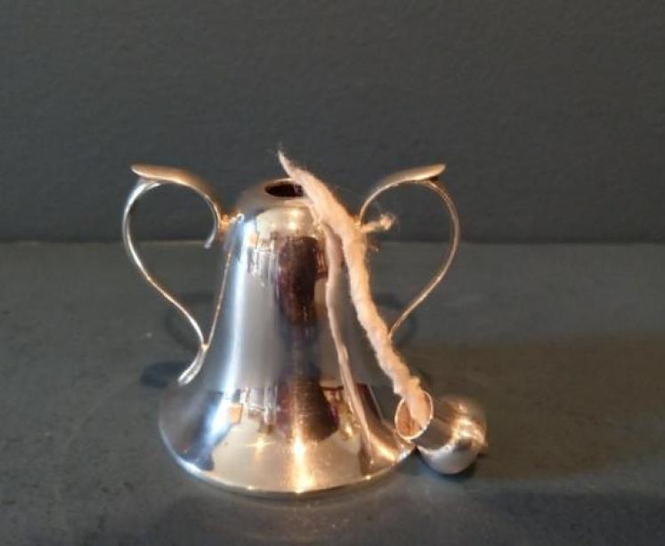 George V Period Silver Bell Shaped Table Lighter - Image 3