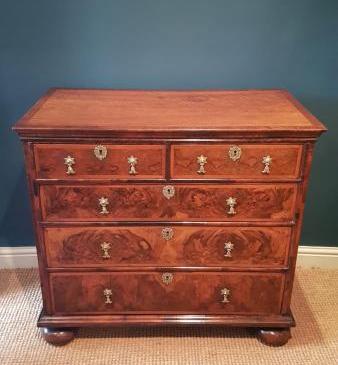 George II Walnut Chest of Drawers 