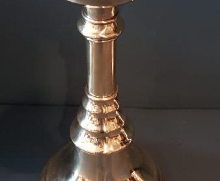 Pair of Stylish Victorian Brass Church Candlesticks - Image 3