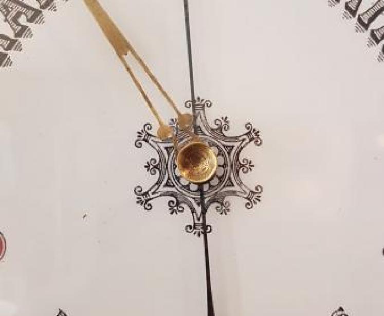 Large Victorian Oak Enamel Dial Wheel Barometer - Image 2