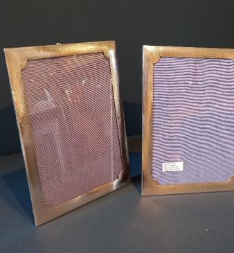 Matching Pair of George V Period Engine Turned Photo Frames