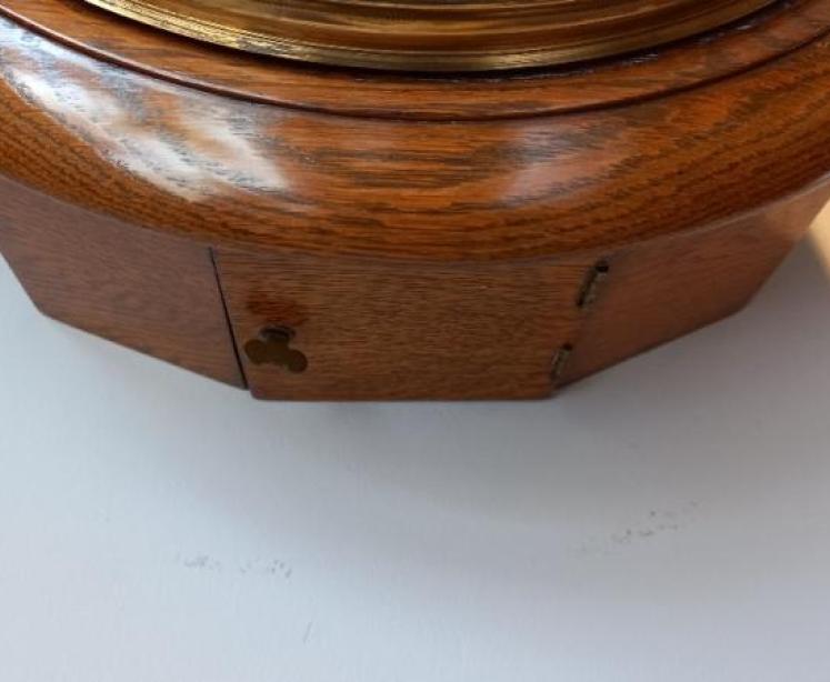 Victorian Light Oak 8 Day Dial Wall Clock - Image 5