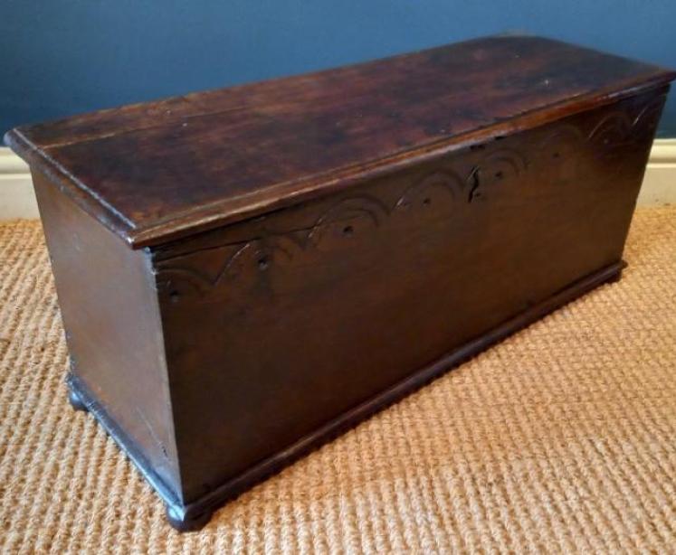 Small James II Period Oak Coffer c.1680 - Image 6