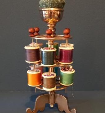 Mid Victorian Cast Brass Bobbin Stand