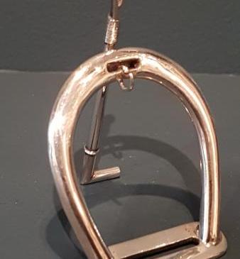 Unusual Silver Polo Stirrup And Stick Watch Holder 