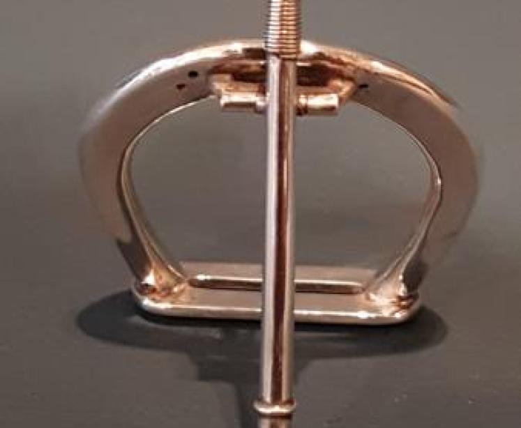 Unusual Silver Polo Stirrup And Stick Watch Holder  - Image 4