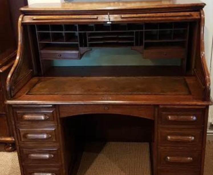 Top Quality Victorian Oak Roll Top Desk  - Image 1