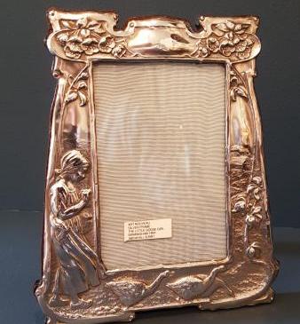Edwardian Silver The Little Goose Girl Frame 