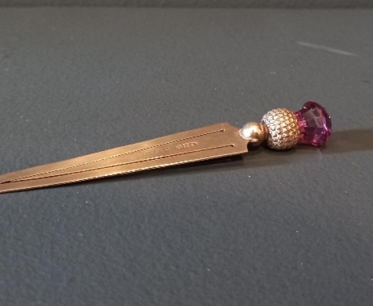 Edwardian Period Silver Thistle Top Bookmark - Image 1