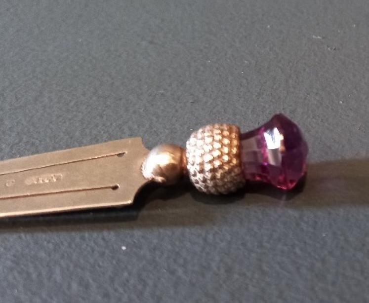 Edwardian Period Silver Thistle Top Bookmark - Image 2