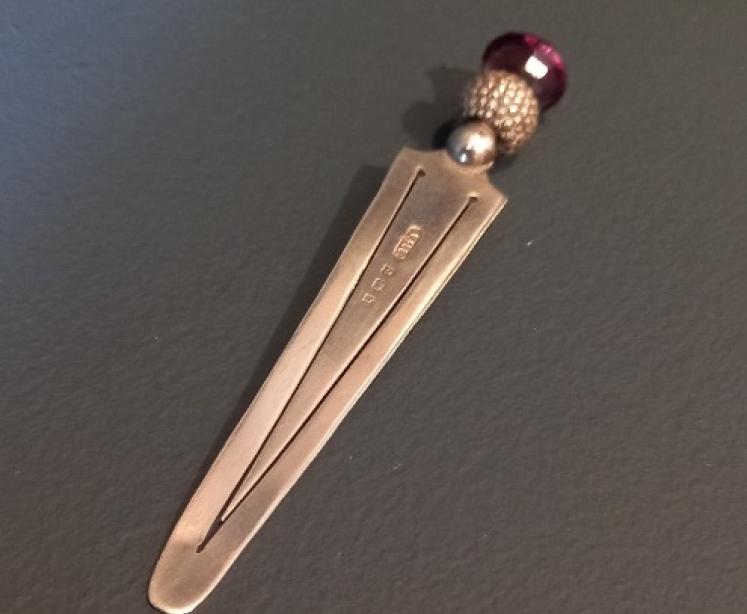 Edwardian Period Silver Thistle Top Bookmark - Image 5
