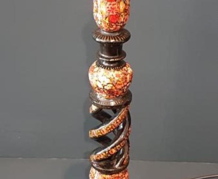 Victorian Kashmiri Candlestick Lamp - Image 6