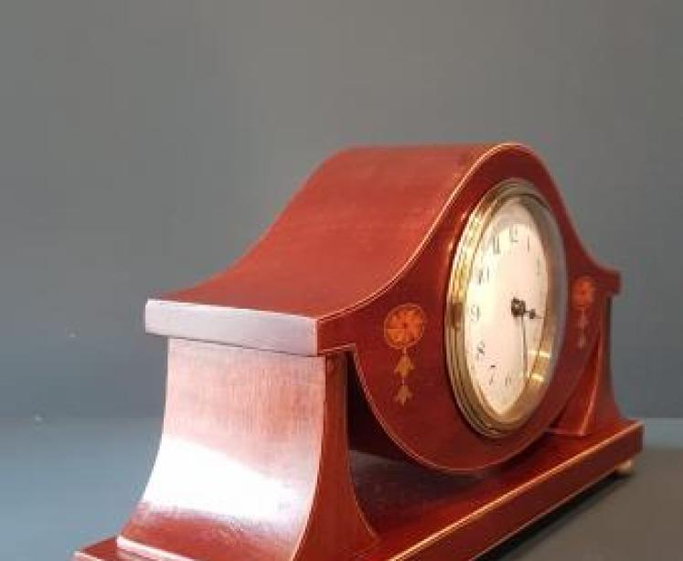 Fine Quality Edwardian Inlaid Mahogany Mantel Clock - Image 3