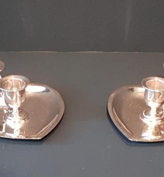 Pair of Victorian Chester Silver Taper Sticks