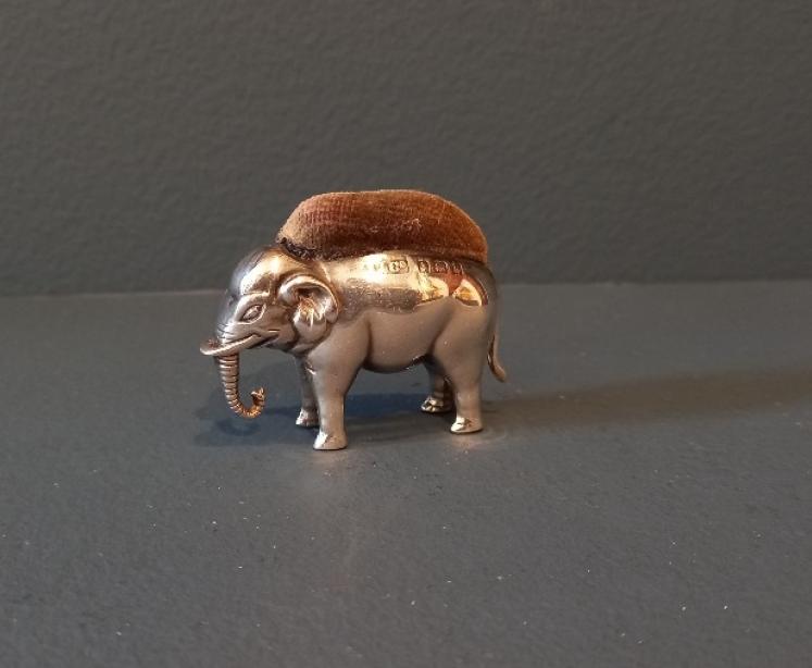 Edwardian Period Silver Elephant Novelty Pin Cushion - Image 7