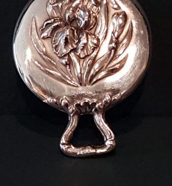 Art Nouveau Silver Flirting Mirror