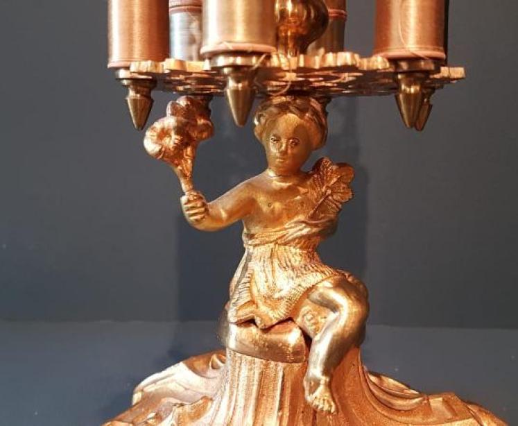 Fine Quality Gilt Bronze Bobbin Stand - Image 5