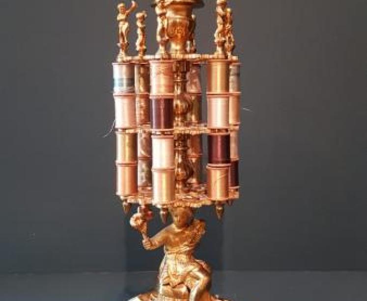 Fine Quality Gilt Bronze Bobbin Stand - Image 6