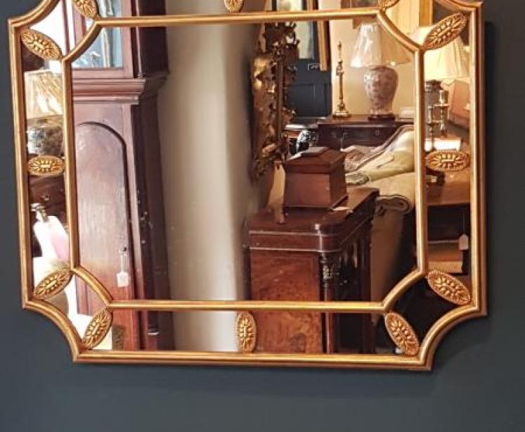 Victorian Timber Gilt Segmented Mirror - Image 1