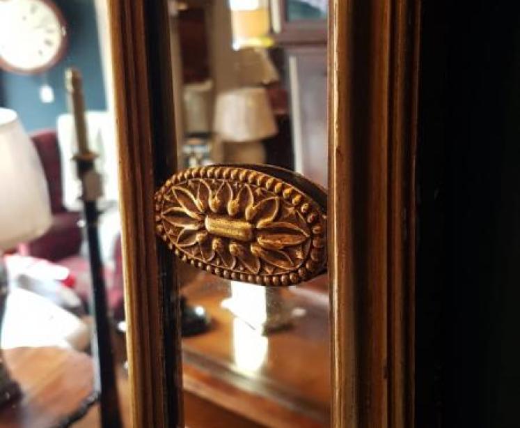 Victorian Timber Gilt Segmented Mirror - Image 4