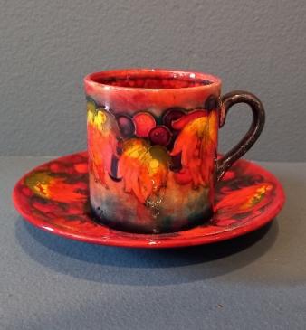 Moorcroft Autumn Leaf & Berries Coffee Can & Saucer