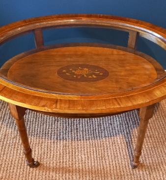 Edwardian Period Oval Inlaid Occasional Table