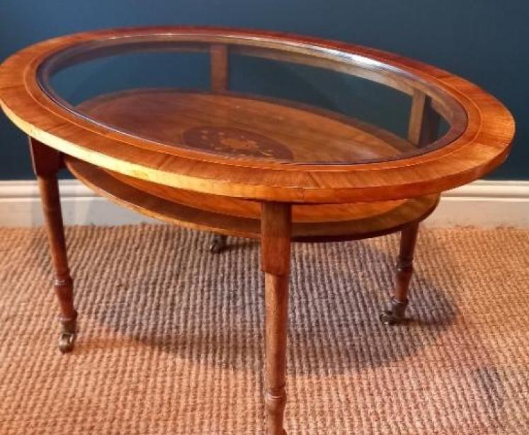 Edwardian Period Oval Inlaid Occasional Table - Image 6