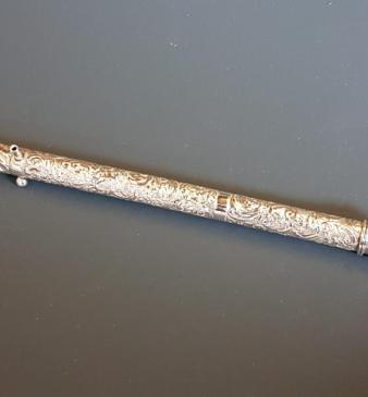 William Comyns Silver Seal Vesta and Night Light Combination