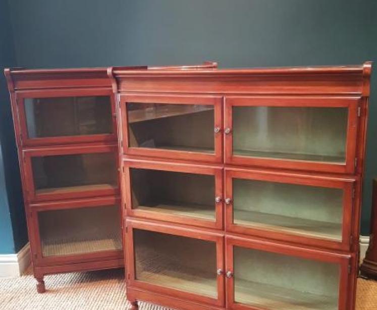 Pair of Edwardian Mahogany Barristers Bookcases - Image 1