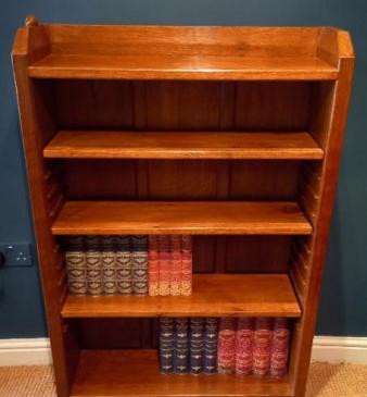 Superb Solid Oak Rabbit Man Open Bookcase