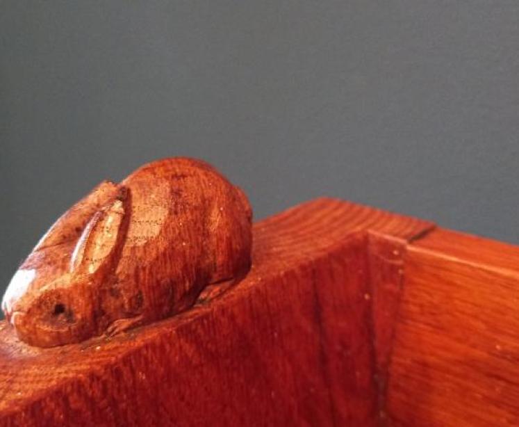 Superb Solid Oak Rabbit Man Open Bookcase - Image 3