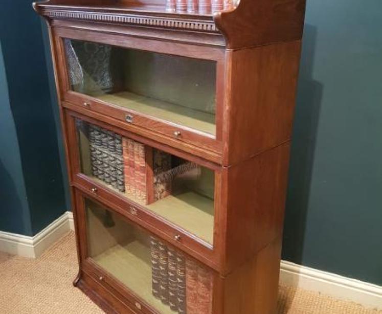 Edwardian Oak Lebus Sectional Bookcase - Image 2