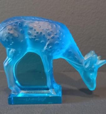 Lalique Turquoise Opalescent Fawn